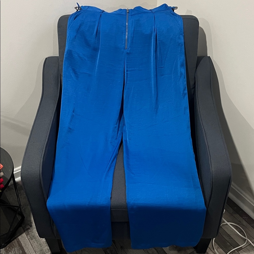 BCBGMaxAzria Blue Wide Leg Pants